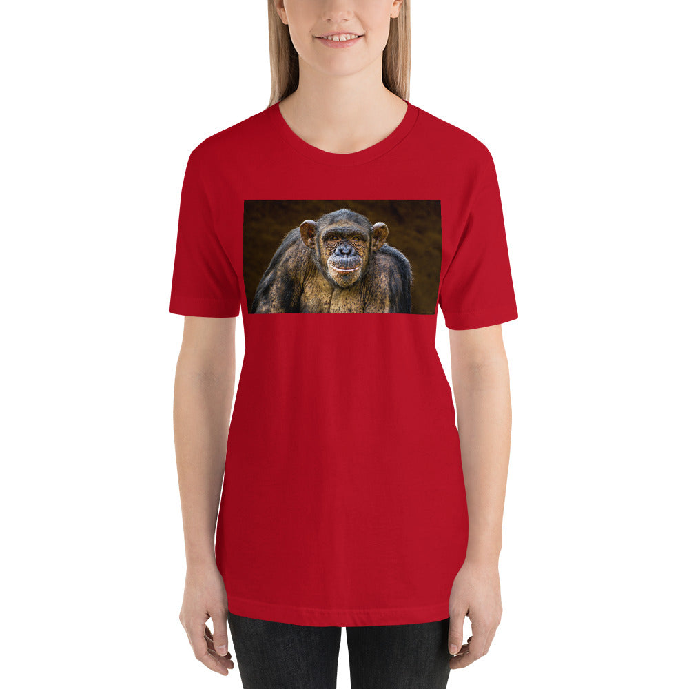 Classic Crew Neck Tee - Chimpanzee Portrait - Ronz-Design-Unique-Apparel
