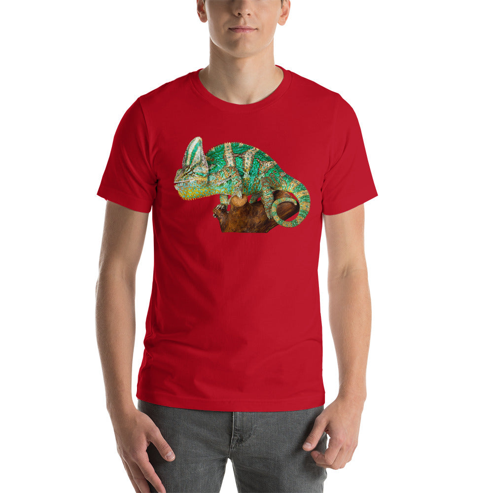 Classic Crew Neck Tee - Green Vailed Chameleon - Ronz-Design-Unique-Apparel