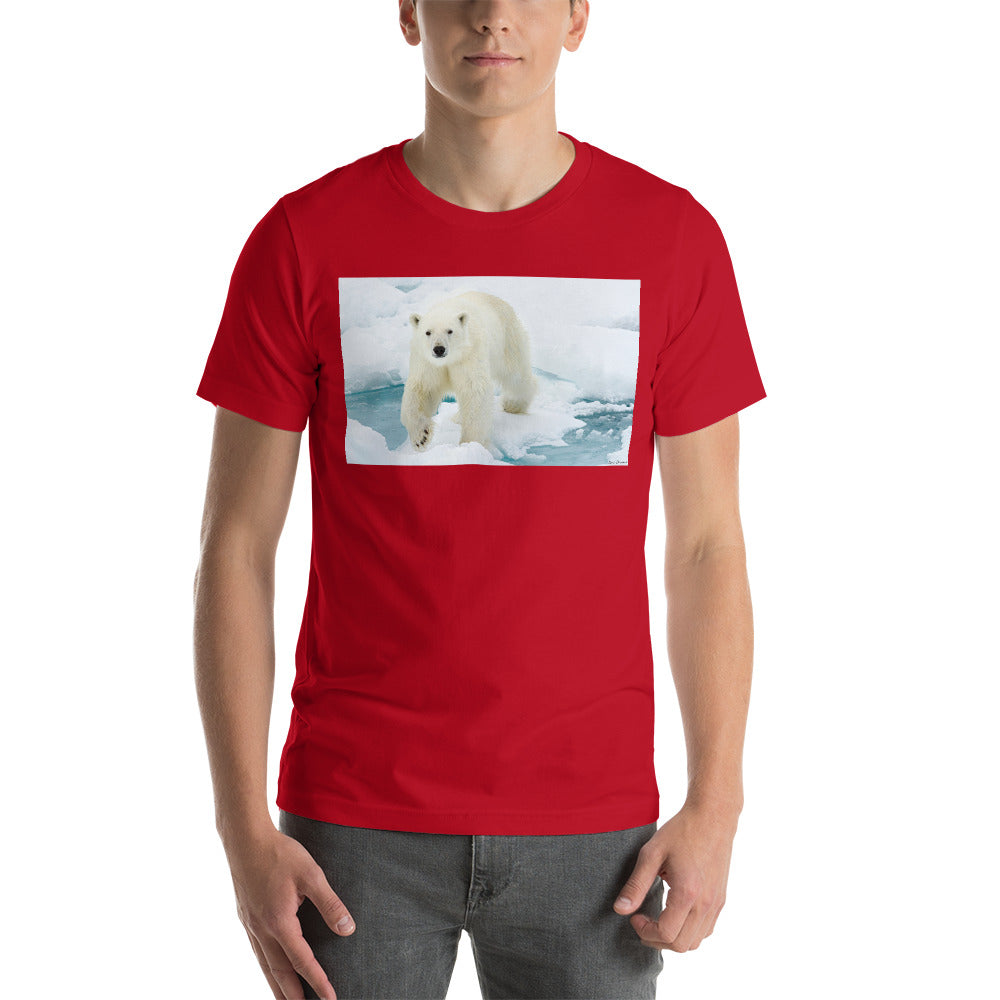 Classic Crew Neck Tee - Polar Bear on Ice - Ronz-Design-Unique-Apparel