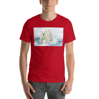 Classic Crew Neck Tee - Polar Bear on Ice - Ronz-Design-Unique-Apparel