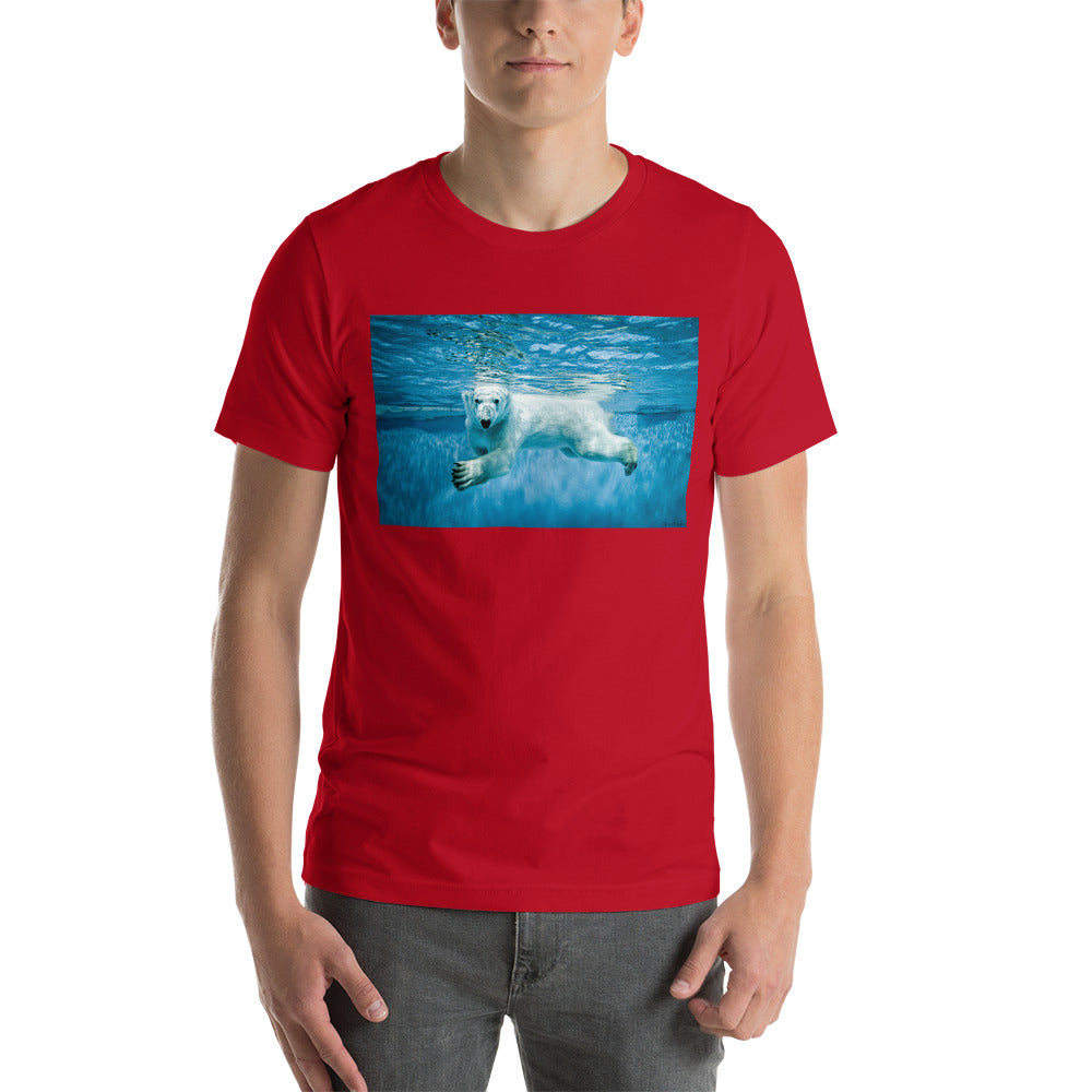 Classic Crew Neck Tee - Polar Bear Paddle - Ronz-Design-Unique-Apparel