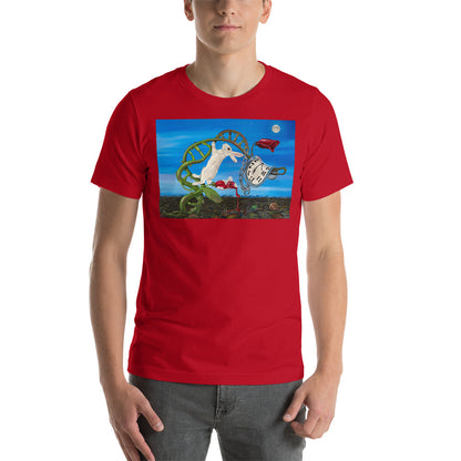Classic Crew Neck Tee - Dali Rabbit - Ronz-Design-Unique-Apparel