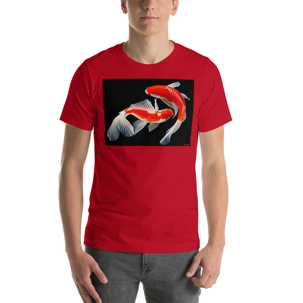 Classic Crew Neck Tee - Two Koi - Ronz-Design-Unique-Apparel