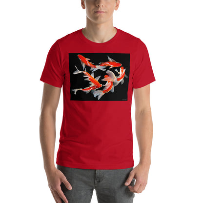 Classic Crew Neck Tee - Six Koi - Ronz-Design-Unique-Apparel