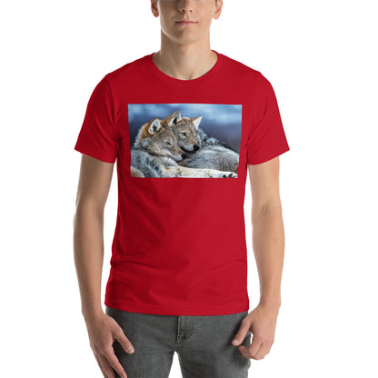 Classic Crew Neck Tee - Wolves Chilling - Ronz-Design-Unique-Apparel
