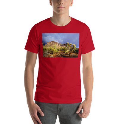 Classic Crew Neck Tee - Rainbow In The Desert, Superstition Mt. - Ronz-Design-Unique-Apparel