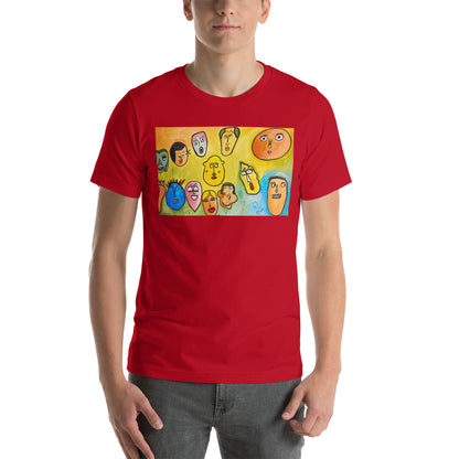 Classic Crew Neck Tee - Funny Faces - Ronz-Design-Unique-Apparel