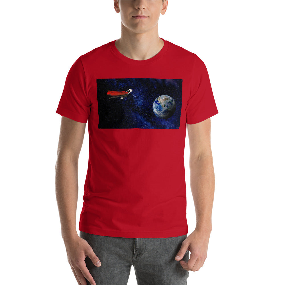 Classic Crew Neck Tee - Dog in Space - Ronz-Design-Unique-Apparel