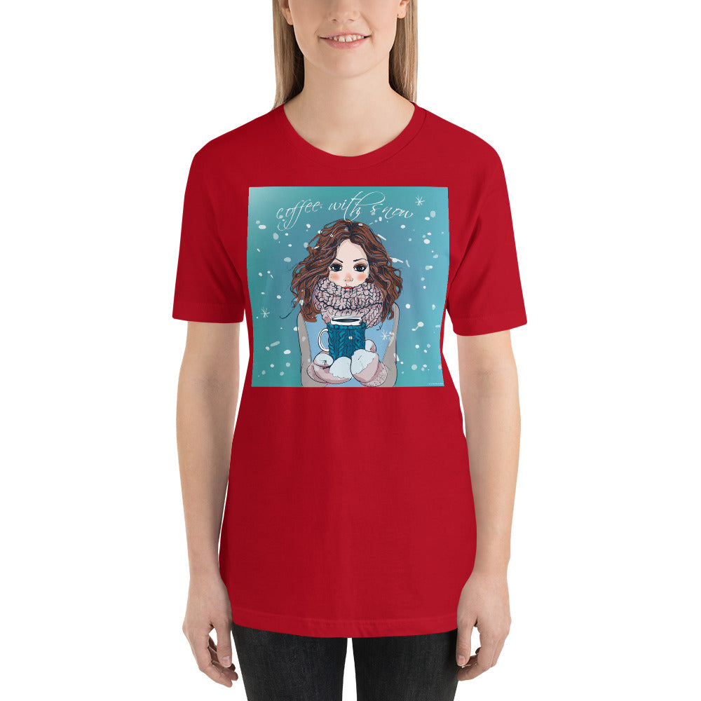Everyday Elegant Tee - Coffee with Snow