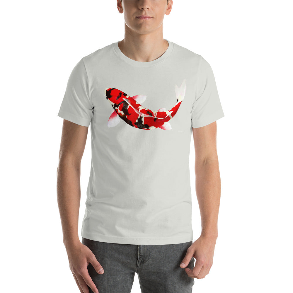 Classic Crew Neck Tee - Red & Black Koi - Ronz-Design-Unique-Apparel