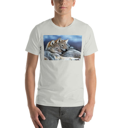 Classic Crew Neck Tee - Wolves Chilling - Ronz-Design-Unique-Apparel