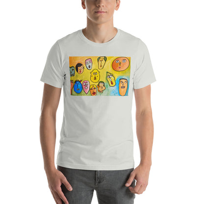 Classic Crew Neck Tee - Funny Faces - Ronz-Design-Unique-Apparel