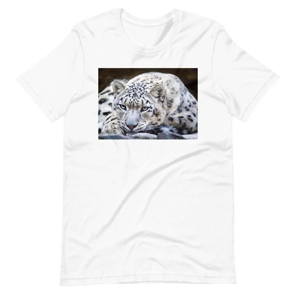 Classic Crew Neck Tee - Snow Leopard - Ronz-Design-Unique-Apparel