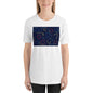 Classic Crew Neck Tee - Abstract on Blue - Ronz-Design-Unique-Apparel