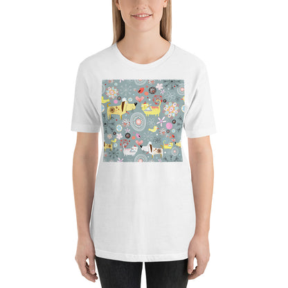 Classic Crew Neck Tee - Cats & Dogs - Ronz-Design-Unique-Apparel