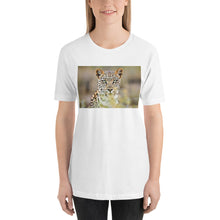 Load image into Gallery viewer, Classic Crew Neck Tee - Green Eyed Leopard - Ronz-Design-Unique-Apparel

