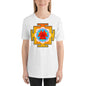 Classic Crew Neck Tee - Red & Blue Yantra - Ronz-Design-Unique-Apparel