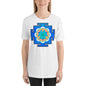 Classic Crew Neck Tee - Blue & Purple Yantras - Ronz-Design-Unique-Apparel