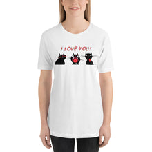 Load image into Gallery viewer, Classic Crew Neck Tee - I Love You! - Ronz-Design-Unique-Apparel
