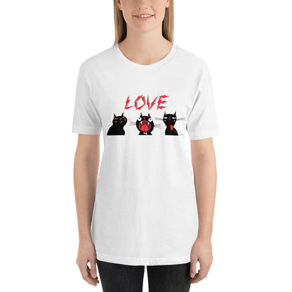 Classic Crew Neck Tee - Love Cats - Ronz-Design-Unique-Apparel
