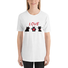 Load image into Gallery viewer, Classic Crew Neck Tee - Love Cats - Ronz-Design-Unique-Apparel
