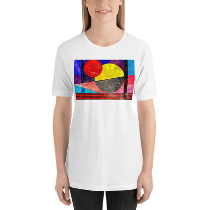 Classic Crew Neck Tee - Abstract Red Moon - Ronz-Design-Unique-Apparel