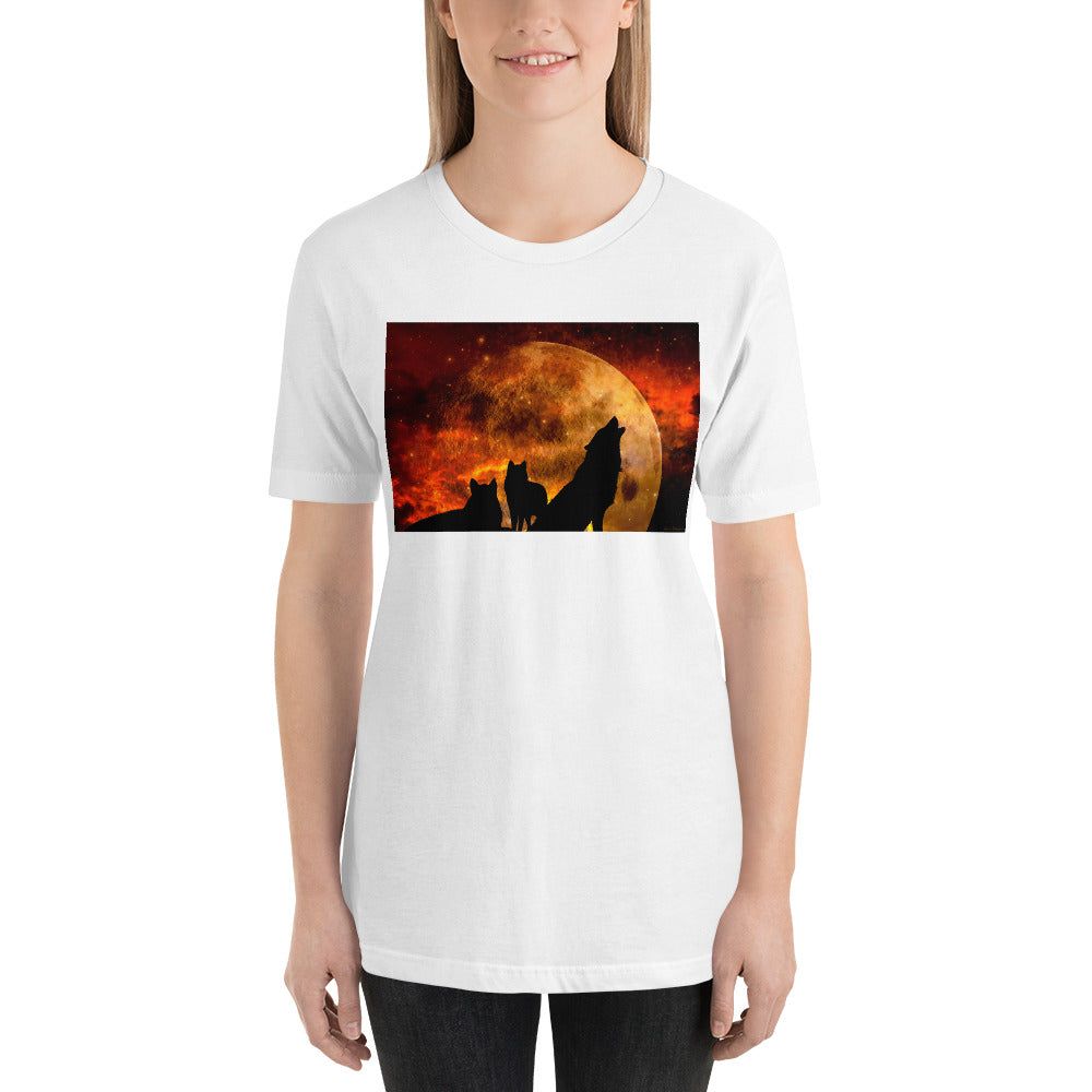 Classic Crew Neck Tee - Howling at the Moon - Ronz-Design-Unique-Apparel