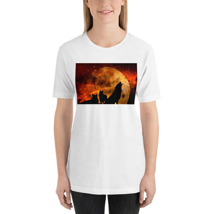 Classic Crew Neck Tee - Howling at the Moon - Ronz-Design-Unique-Apparel