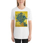 Classic Crew Neck Tee - van Gogh: Vase with Irises Against a Yellow Background - Ronz-Design-Unique-Apparel