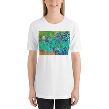 Load image into Gallery viewer, Classic Crew Neck Tee - van Gogh: Irises - Ronz-Design-Unique-Apparel
