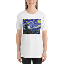 Load image into Gallery viewer, Classic Crew Neck Tee - van Gogh: The Starry Night - Ronz-Design-Unique-Apparel
