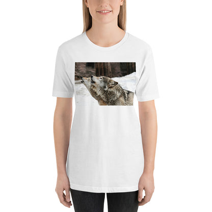 Classic Crew Neck Tee - Wolf Harmony - Ronz-Design-Unique-Apparel