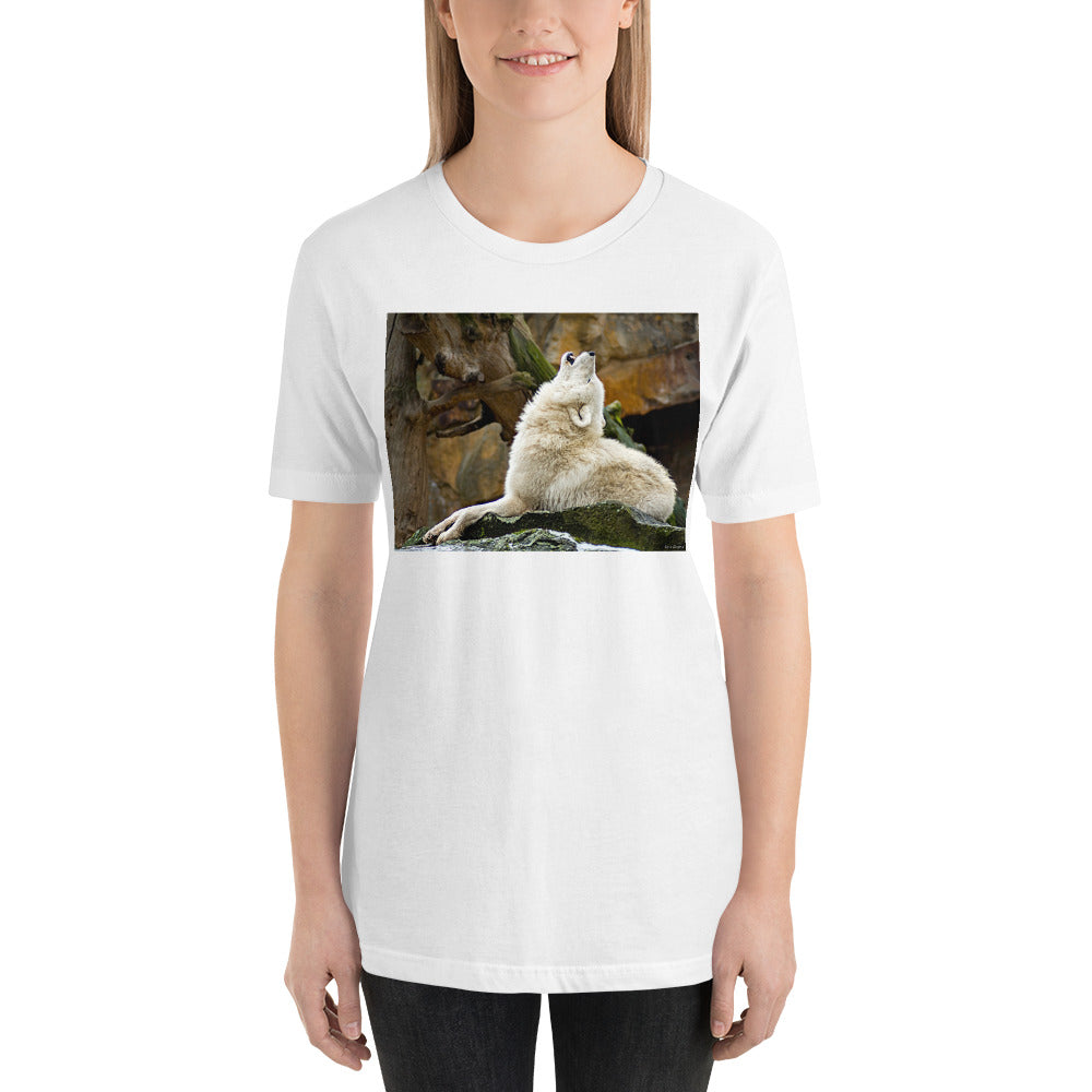 Classic Crew Neck Tee - Howling Wolf - Ronz-Design-Unique-Apparel