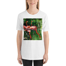 Load image into Gallery viewer, Classic Crew Neck Tee - Pink Flamingos - Ronz-Design-Unique-Apparel
