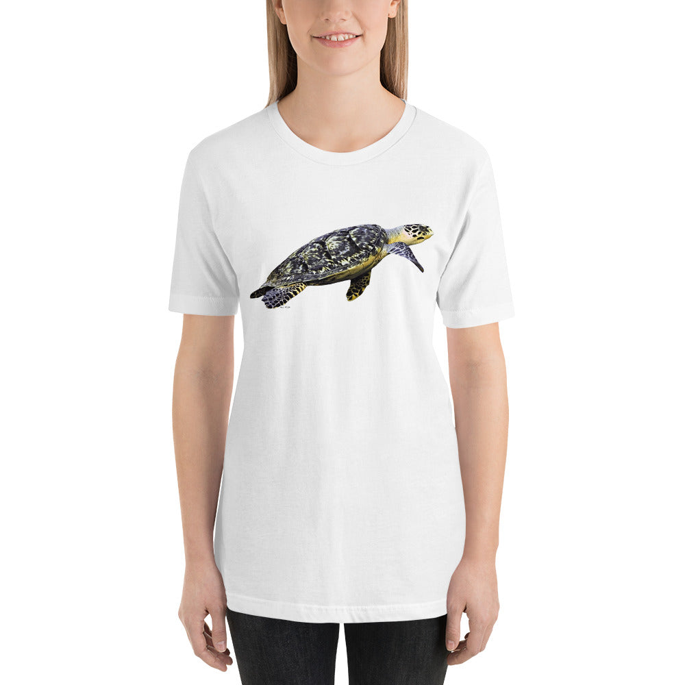 Classic Crew Neck Tee - Flatback Sea Turtle - Ronz-Design-Unique-Apparel