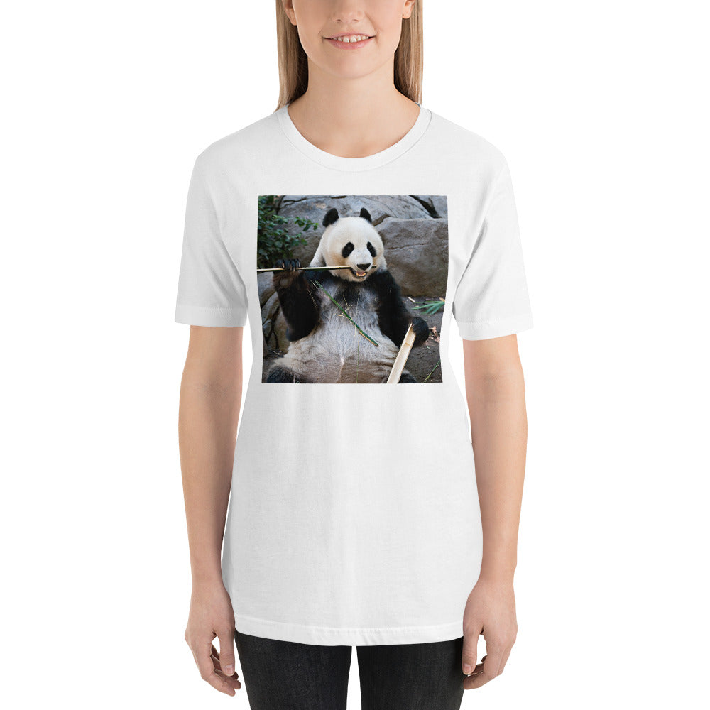 Classic Crew Neck Tee - Happy Panda #3 - Ronz-Design-Unique-Apparel