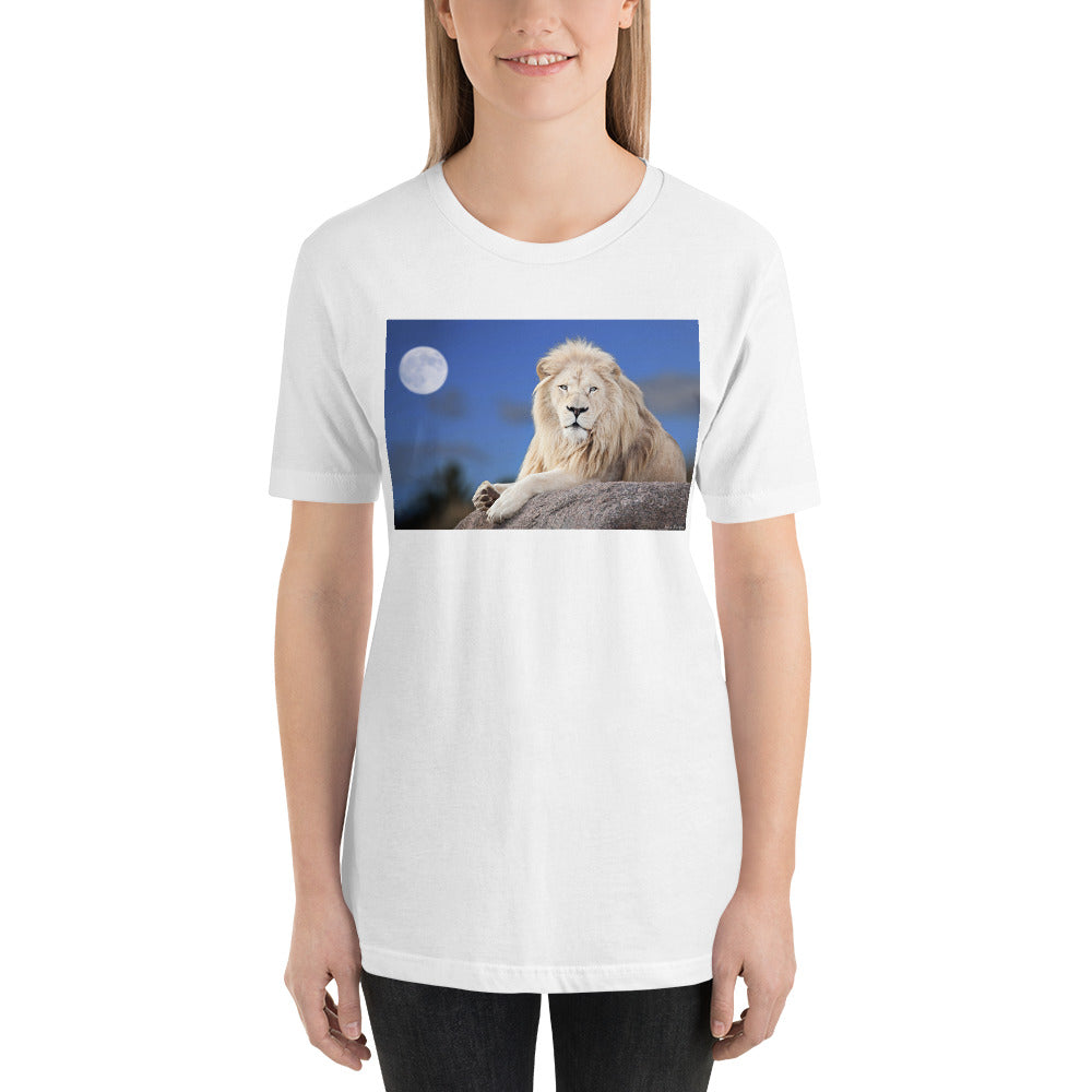 Classic Crew Neck Tee - Lion in Moonlight - Ronz-Design-Unique-Apparel