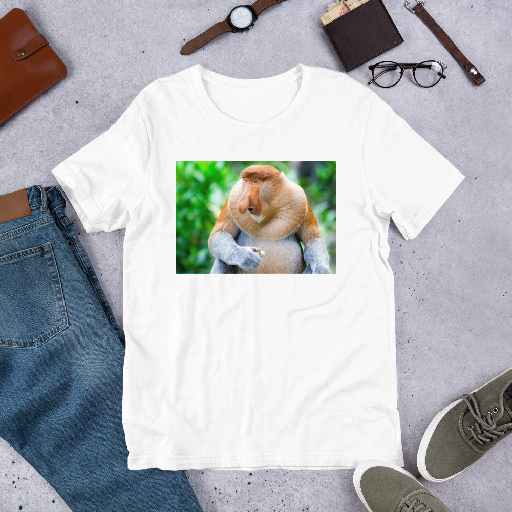 Classic Crew Neck Tee - Proboscis Monkey - Ronz-Design-Unique-Apparel