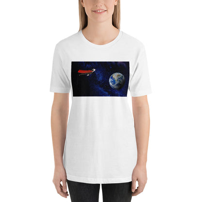 Classic Crew Neck Tee - Super Dog in Space - Ronz-Design-Unique-Apparel