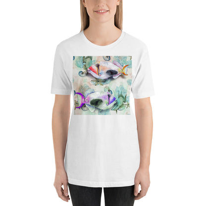 Classic Crew Neck Tee - Fish Watercolor - Ronz-Design-Unique-Apparel