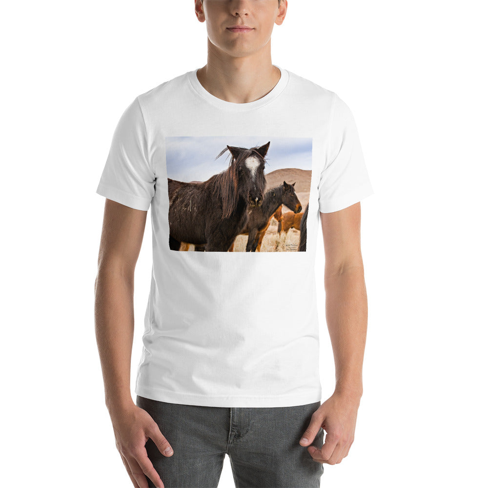 Classic Crew Neck Tee - Wild Mustangs - Ronz-Design-Unique-Apparel