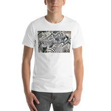 Load image into Gallery viewer, Classic Crew Neck Tee - Zebras Running Through Water - Ronz-Design-Unique-Apparel
