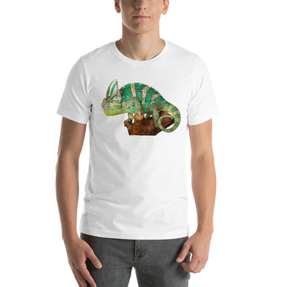 Classic Crew Neck Tee - Green Vailed Chameleon - Ronz-Design-Unique-Apparel