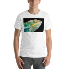 Load image into Gallery viewer, Classic Crew Neck Tee - Panther Chameleon CloseUp - Ronz-Design-Unique-Apparel
