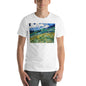 Classic Crew Neck Tee - van Gogh: Mountainous Landscape Behind St-Paul Hospital - Ronz-Design-Unique-Apparel