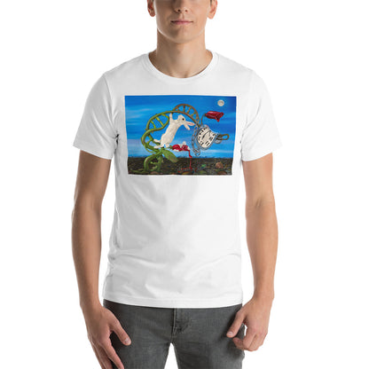 Classic Crew Neck Tee - Dali Rabbit - Ronz-Design-Unique-Apparel