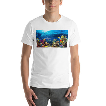 Classic Crew Neck Tee - Ocean Landscape - Ronz-Design-Unique-Apparel