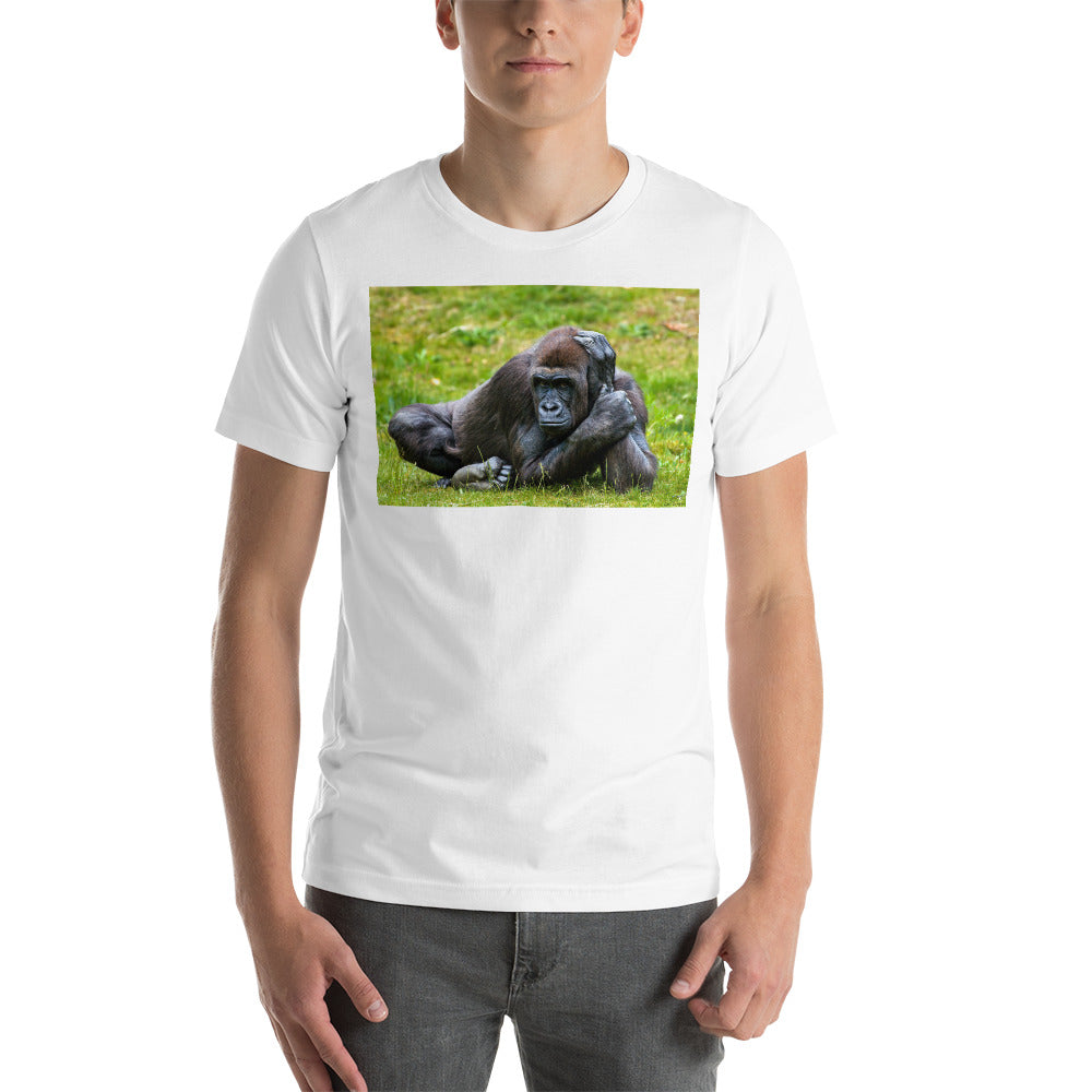 Classic Crew Neck Tee - Gorilla in the Grass - Ronz-Design-Unique-Apparel