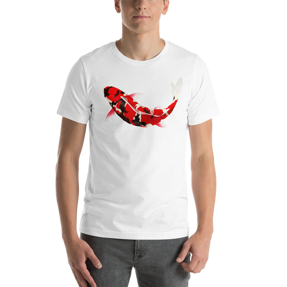Classic Crew Neck Tee - Red & Black Koi - Ronz-Design-Unique-Apparel