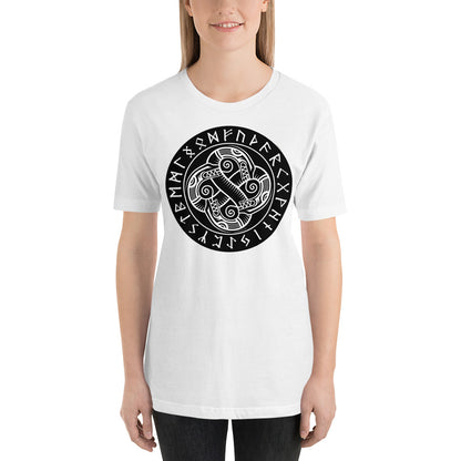 Everyday Elegant Tee - Sea Serpents in Norse Runic Circle